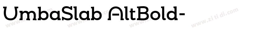 UmbaSlab AltBold字体转换